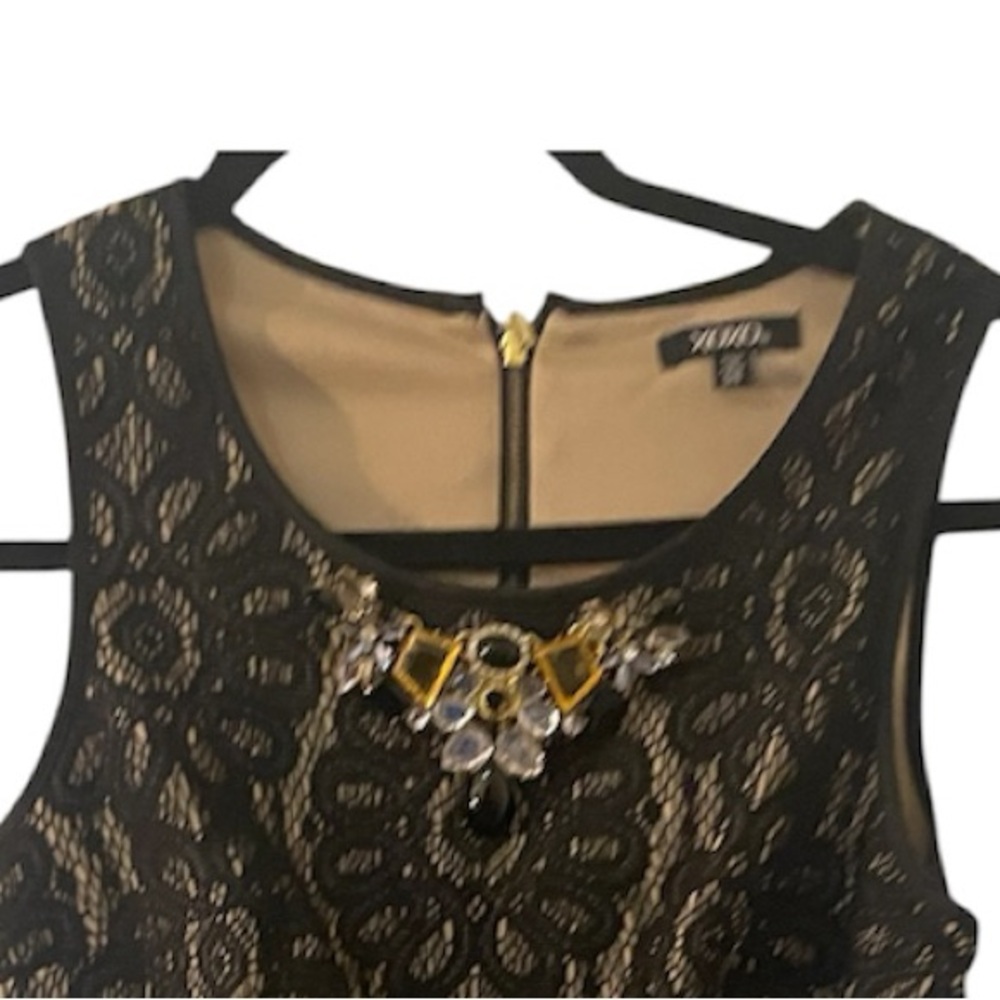 Xoxo Black and Cream Lace Mini Dress - Picture 5 of 6